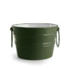 Lavabo Sospeso/Appoggio Bacile Cm.Ø46,5 H30 Con Anelli In Ceramica Lucido Verde Inglese