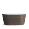 Lavabo Sospeso/Appoggio Tinozza 60X40Xh25 In Ceramica Lucido Basalto