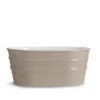 Lavabo Sospeso/Appoggio Tinozza 60X40Xh25 In Ceramica Opaco Argilla