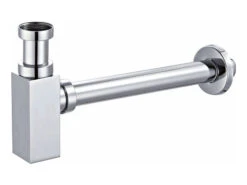 Sifone Per Lavabo Design Quadrato 11/4 Metallo Cromo