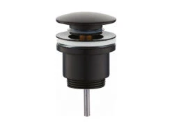 Piletta Lavabo Click Clack Universale Tonda Nero Opaco