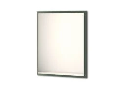 Specchio Bagno Con Luce Led Classic 90x73 Cm Verde Salvia Opaco