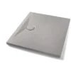 Piatto Doccia Appia Rettangolare 100x80 In Ceramica Effetto Pietra Grigio Opaco