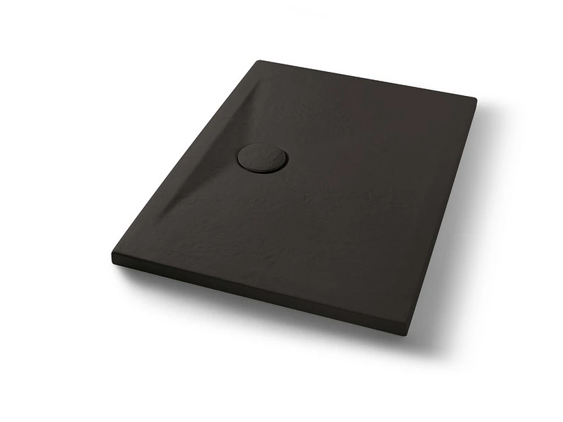 Piatto Doccia Appia Rettangolare 100x70 In Ceramica Effetto Pietra Grafite Opaco 1 Piatto Doccia Appia Rettangolare 100x70 In Ceramica Effetto Pietra Grafite Opaco