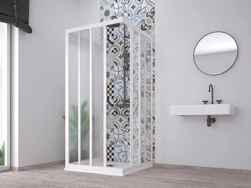 Box Doccia Skill 2 Ante Scorrevoli E Lato Fisso 70x70x70 Cm Acrilico Semitrasparente Effetto Bagnato Bianco Pastello 1 Box Doccia Skill 2 Ante Scorrevoli E Lato Fisso 70x70x70 Cm Acrilico Semitrasparente Effetto Bagnato Bianco Pastello