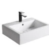 Lavabo Da Appoggio Brenta 57,5x45,5 In Ceramica Bianco Lucido