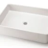 Lavabo Da Appoggio Cassino In Resina Opaco Bianco Carrara