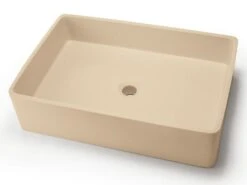 Lavabo Da Appoggio Cassino Junior In Resina Opaco Crema