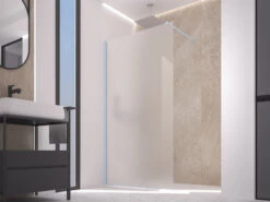 Doccia Walk In Zen 96 Cm H200 Cristallo 6 Mm Trasparente Blue Vintage