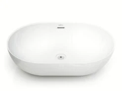 Lavabo Da Appoggio Design Livorno 60X40X16 In Ceramica Lucido Bianco
