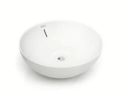 Lavabo Da Appoggio Design Villareal Ø42Xh15 In Ceramica Lucido Bianco