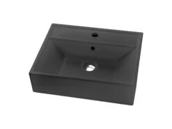 Lavabo Da Appoggio Luxor 50X41,5 In Resina Opaco Grigio Carnico