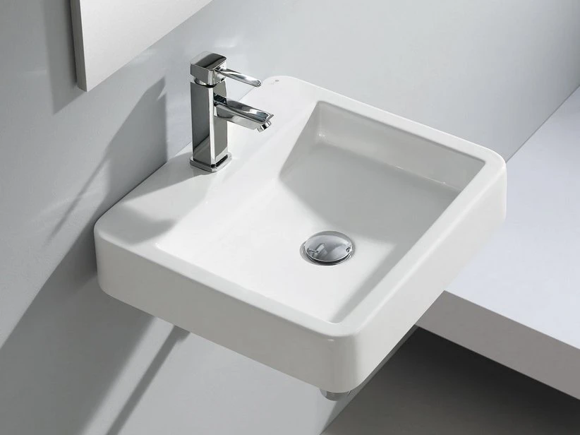 Lavabo Sospeso Somahoz 45X42 H10 In Ceramica Lucido Bianco 1 Lavabo Sospeso Somahoz 45X42 H10 In Ceramica Lucido Bianco