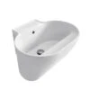 Lavabo Lavanderia Tino 60X50Xh30 Con Strofinatoio Bianco Opaco