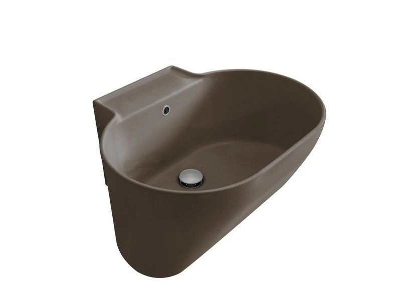 Lavabo Lavatoio Sospeso/Appoggio Tino 60X50Xh.30 In Ceramica Opaco Siena 1 Lavabo Lavatoio Sospeso/Appoggio Tino 60X50Xh.30 In Ceramica Opaco Siena