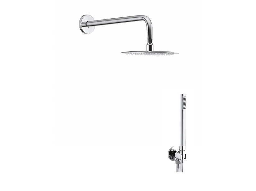Kit Doccia Soffione Mel Inox Tondo Con Duplex 1 Kit Doccia Soffione Mel Inox Tondo Con Duplex