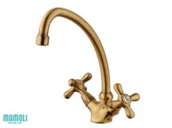 Miscelatore Per Lavello Epoque Con Bocca A Tubo Senza Scarico Monoforo Bronzo