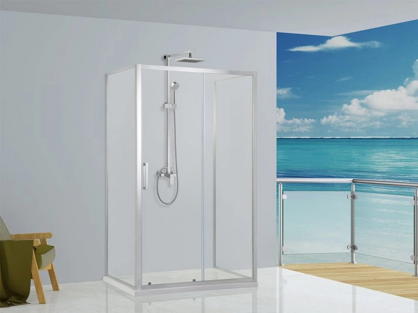 Box Doccia Neptum 100x70x70 H190 Porta Scorrevole E 2 Lati Fissi Cristallo 6 Mm Trasparente Cromato 1 Box Doccia Neptum 100x70x70 H190 Porta Scorrevole E 2 Lati Fissi Cristallo 6 Mm Trasparente Cromato