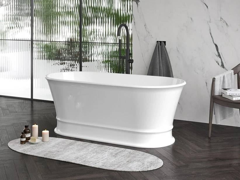 Vasca Freestanding Olympia 160x78,5 Cm Bianco Lucido 1 Vasca Freestanding Olympia 160x78,5 Cm Bianco Lucido