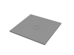 Piatto Doccia Quadrato Crypto 90x90 H2,5 Cm In Resina Grigio