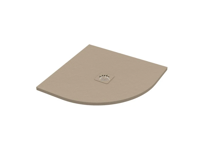 Piatto Doccia Semicircolare Crypto 80x80 H2,5 Cm In Resina Sabbia 1 Piatto Doccia Semicircolare Crypto 80x80 H2,5 Cm In Resina Sabbia
