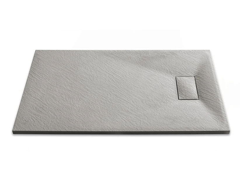Piatto Doccia Stone 80X100 H2,6 In Resina Grigio Cemento 1 Piatto Doccia Stone 80X100 H2,6 In Resina Grigio Cemento