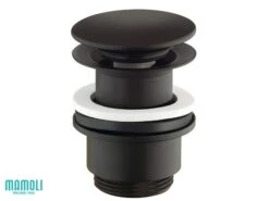 Piletta Lavabo Click Clack Mamoli Con Troppo Pieno Nero Opaco