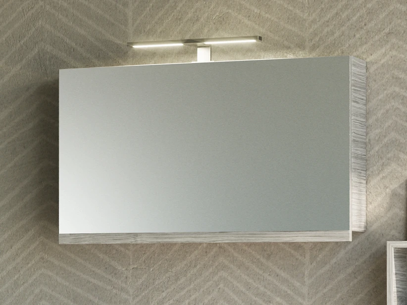 Specchio Bagno Smile Contenitore 90X51 Larice Grigio 1 Specchio Bagno Smile Contenitore 90X51 Larice Grigio