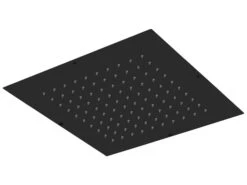 Soffione Doccia Spa 36x36 Cm Acciaio Inox Nero Opaco