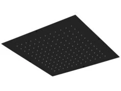 Soffione Doccia Spa 46x46 Cm Acciaio Inox Nero Opaco