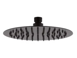 Soffione Doccia Warrior Ø 20 Cm Acciaio Inox Tondo Nero Opaco