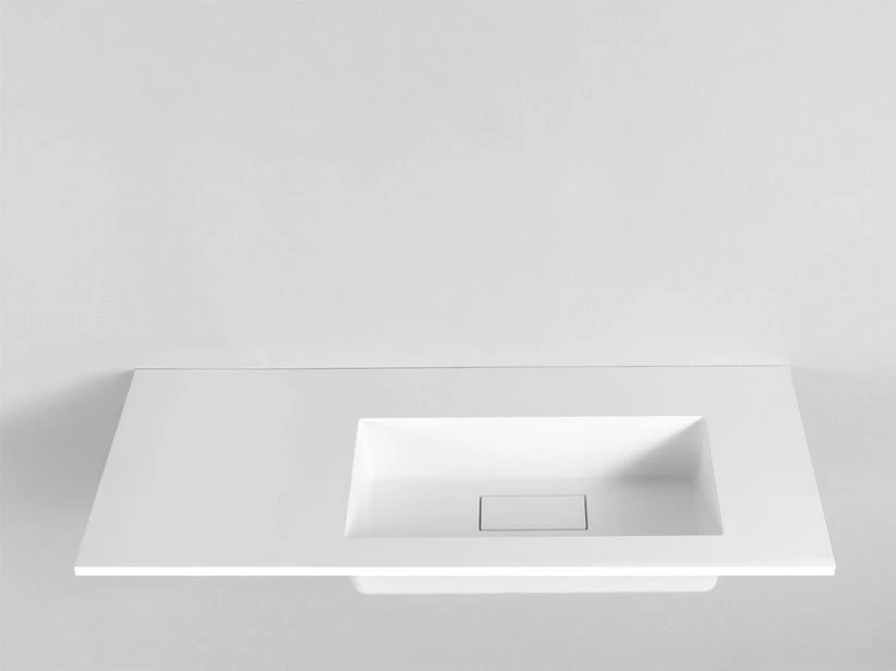 Lavabo Da Appoggio Unitop Hide 115,5X51,5 Destro In Resina Lucido Bianco 1 Lavabo Da Appoggio Unitop Hide 115,5X51,5 Destro In Resina Lucido Bianco
