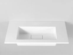 Lavabo Da Appoggio Unitop Hide 90,5X51,5 In Resina Opaco Bianco