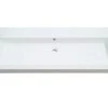 Lavabo Appoggio/Incasso Unitop Qubo 120X48 In Resina Lucido Bianco