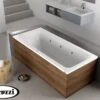 Vasca Idromassaggio Jacuzzi® Silk 180x80 Sinistra Con 8 Bocchette E Finitura Effetto Legno Dark Oak
