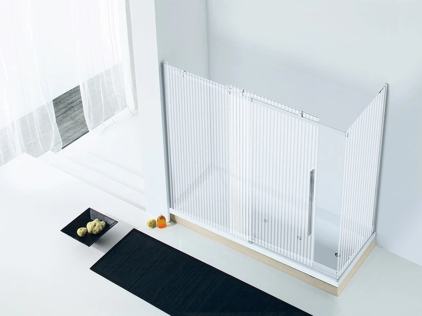 Box Sopravasca Velo Cm 170x80 H150 Porta Scorrevole Sinistra Cristallo Serigrafato Profili Cromo 1 Box Sopravasca Velo Cm 170x80 H150 Porta Scorrevole Sinistra Cristallo Serigrafato Profili Cromo