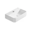 Lavabo Sospeso/Appoggio Mini Zamora 9X26X39 In Ceramica Lucido Bianco