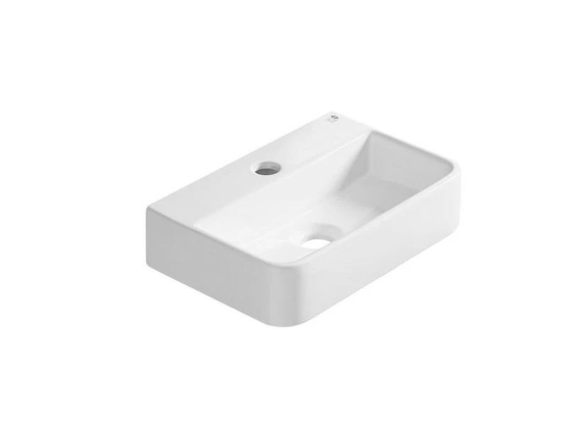 Lavabo Sospeso/Appoggio Mini Zamora 9X26X39 In Ceramica Lucido Bianco 1 Lavabo Sospeso/Appoggio Mini Zamora 9X26X39 In Ceramica Lucido Bianco